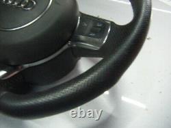 Audi Tt S3 A3 R8 S Line Flat Bottom Leather Steering Wheel Airbag