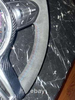 BMW CS Alcantara Carbon Steering Wheel Blue Stitch F30 F32 F80 F82 M3 M4