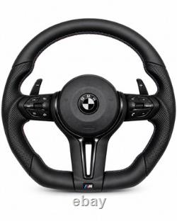 BMW F30 F32 F33 F36 M Sport Leather Steering Wheel + Air? Custom Flat Bottom