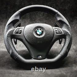 BMW Steering Wheel custom flat bottom PADDLE E90 E92 E93 335i M3 135i 328i