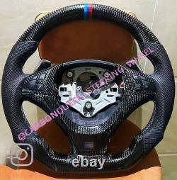 BMW X5 X6/ E71/E70 CARBON FIBER Steering Wheel WithPaddles+BLACK LEATHER