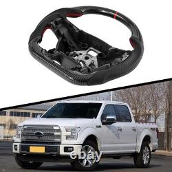 Black Carbon-Fiber-Look Steering Wheel-Fits 2015-2020 Ford F-150