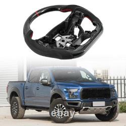 Black Carbon-Fiber-Look Steering Wheel-Fits 2015-2020 Ford F-150