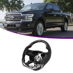 Black Carbon-Fiber-Look Steering Wheel-Fits 2015-2020 Ford F-150