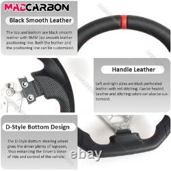 Black Leather Sport Steering Wheel for 2004-2007 Infiniti FX35 FX45 Red Stitch