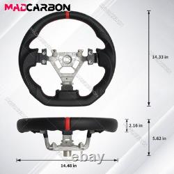 Black Leather Sport Steering Wheel for 2004-2007 Infiniti FX35 FX45 Red Stitch