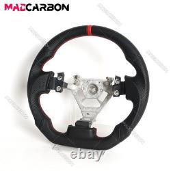 Black Leather Sport Steering Wheel for 2004-2007 Infiniti FX35 FX45 Red Stitch