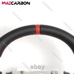 Black Leather Sport Steering Wheel for 2004-2007 Infiniti FX35 FX45 Red Stitch