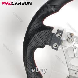 Black Leather Sport Steering Wheel for 2004-2007 Infiniti FX35 FX45 Red Stitch