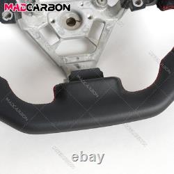 Black Leather Sport Steering Wheel for 2004-2007 Infiniti FX35 FX45 Red Stitch