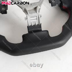 Black Leather Sport Steering Wheel for 2004-2007 Infiniti FX35 FX45 Red Stitch