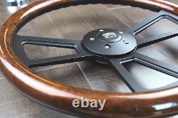 Black Muscle Steering Wheel 18 Rig (Freightliner, Kenworth, Peterbilt, Volvo)