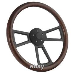 Black Muscle Steering Wheel 18 Rig (Freightliner, Kenworth, Peterbilt, Volvo)