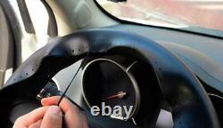 Black PU Leather DIY Car Steering Wheel Cover 38cm With Needles and Thread New