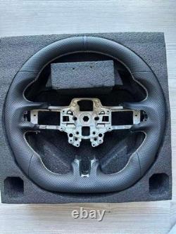 Black Perforated Leather Steering Wheel for 2018-2023 Mustang