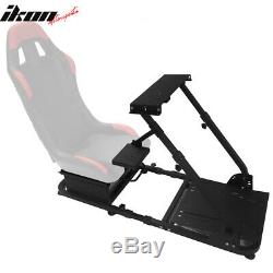 Black Racing Seat Steering Wheel Stand Compatible with Logitech G29 Thrustmaster