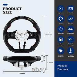 Black Real Carbon Fiber LED Steering Wheel For INFINITI Q60 2017 2022
