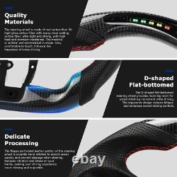 Black Real Carbon Fiber LED Steering Wheel For INFINITI Q60 2017 2022