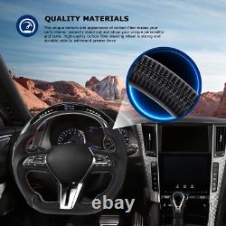 Black Real Carbon Fiber LED Steering Wheel For INFINITI Q60 2017 2022