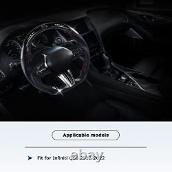 Black Real Carbon Fiber LED Steering Wheel For INFINITI Q60 2017 2022