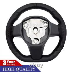 Black Ring Sport Leather Steering Wheel For Tesla Model 3 & Model Y HEATED NEW