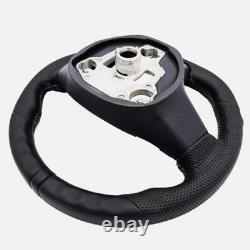 Black Ring Sport Leather Steering Wheel For Tesla Model 3 & Model Y HEATED NEW