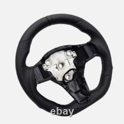 Black Ring Sport Leather Steering Wheel For Tesla Model 3 / Y HEATED New