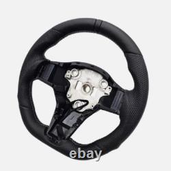Black Ring Sport Leather Steering Wheel For Tesla Model 3 / Y HEATED New
