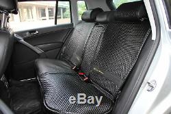 Black Seat Belt Cover Steering Wheel Shift Knob Front & Back Car Seat Cover Set