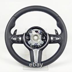 Black Steering Wheel For BMW 5 6 7 Series F10 F11 F07 F12 F13 F01 F02 M5 F91 F92