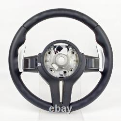 Black Steering Wheel For BMW 5 6 7 Series F10 F11 F07 F12 F13 F01 F02 M5 F91 F92