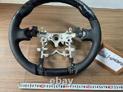 Black Wood Steering Wheel Leather For Toyota Prius 30 XW30 09-15 Prius C Prius