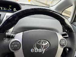 Black Wood Steering Wheel Leather For Toyota Prius 30 XW30 09-15 Prius C Prius