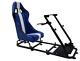 Blue Driving Game Sim Chair Racing Seat Console Pc F1 Vr Steering Wheel Pedals