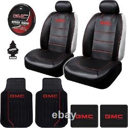 Brand New For GMC Car Truck Front Sideless Floor Mats Steering Wheel Seat Cover