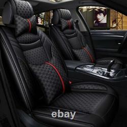 Breathable SUV Car Seat Cover Cushion Full Set Universal Front Rear Pillow Black