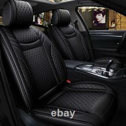 Breathable SUV Car Seat Cover Cushion Full Set Universal Front Rear Pillow Black