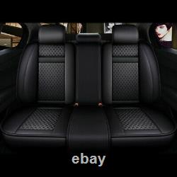 Breathable SUV Car Seat Cover Cushion Full Set Universal Front Rear Pillow Black