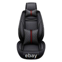 Breathable SUV Car Seat Cover Cushion Full Set Universal Front Rear Pillow Black