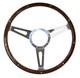 Cj Classics Steering Wheel 15 9-bolt Billet Woodgrain Mahogany