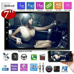 Car Android 9.1 7'' HD WiFi Double 2Din FM AM Radio Stereo GPS Navi MP5 Player