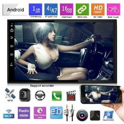 Car Android 9.1 7'' HD WiFi Double 2Din FM AM Radio Stereo GPS Navi MP5 Player