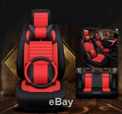 Car Seat Cover For Dodge Ram 1500 3500 09-18 Front+Rear Cushion+Steering wheel