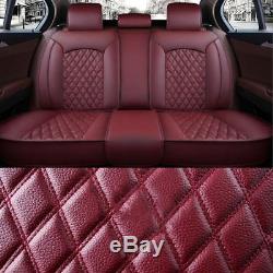 Car Seat Cover Luxury 5-Seats SUV Front+Rear Cushion Steering Wheel Cover Pillow