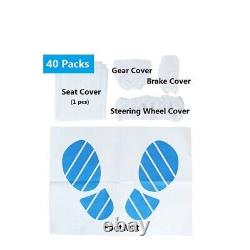 Car Seat Cover Plastic Steering Wheel Cover Brake Gear Cover Paper Foot Mat