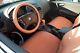 Car Seat Cover Shift Knob Belt Steering Wheel Orange Brown Pvc Leather 32041b