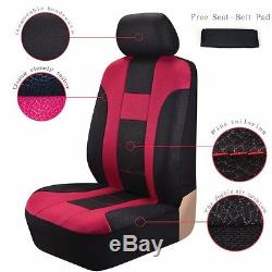 Car Seat Covers Full Set for Auto withSteering Wheel/Belt Pad/5 Head Rest