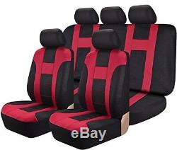 Car Seat Covers Full Set for Auto withSteering Wheel/Belt Pad/5 Head Rest