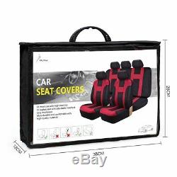 Car Seat Covers Full Set for Auto withSteering Wheel/Belt Pad/5 Head Rest