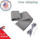 Car Truck Leather Steering Wheel Cover With Needles & Thread Grey Diy Xpu 1 Set